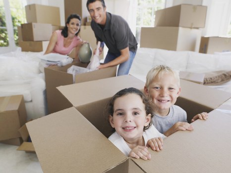 Office relocation planning in Kennington with boxes and workspace equipment