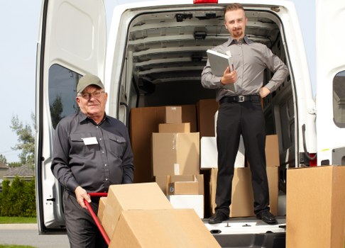 Removal team helping with a home move in Kennington