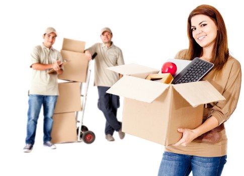 Packed household boxes and furniture prepared for a Kennington relocation