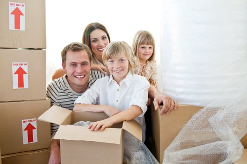 Moving van ready for a house move near Kennington streets